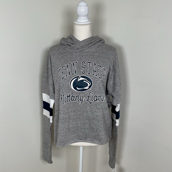 Top of the World Tops - Top of the World Women's‎ Penn State Panel Sleeve Cropped Hoodie Size Large NWT